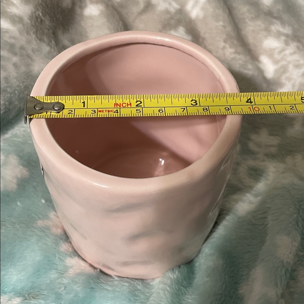 Rae Dunn Inspired Bunny Kisses Pink Ceramic Jar Like New - Picture 7 of 8